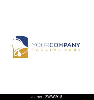 Financial advisors logo design template with abstract bell Stock Vector