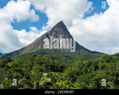 Knuckles mountain range with Lakegala mountain and rocks, Meemure, Sri Lanka Stock Photo