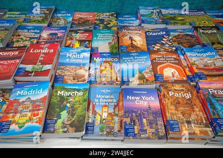 Lonely Planet travel guides. Books written in Italian. Milan, February 7th,  2019 Stock Photo - Alamy