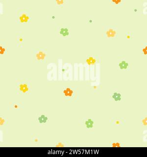Simple floral seamless pattern texture background Stock Vector