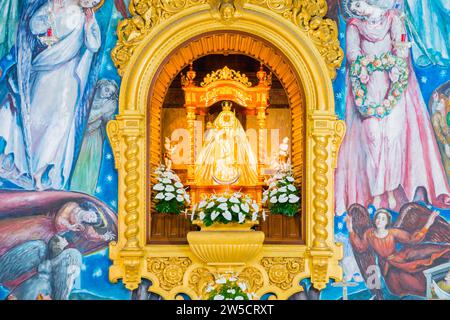 Statue of the Virgin Mary, Virgen de Canelaria, patron saint of the Canary Islands archipelago, Basilica de Nuestra Senora de la Candelaria Stock Photo