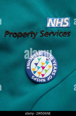 lapel badge marking ten years of national health service property ...