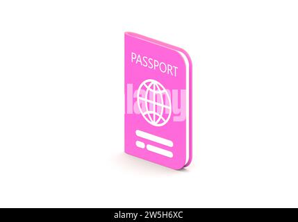 Brown passport icon vacation leisure touring holiday summer vacation concept Stock Photo