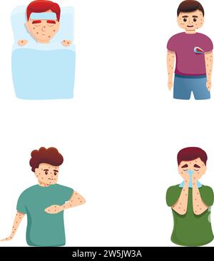 Skin Disease Symptom Collection Icons Set Vector Stock Vector Image ...