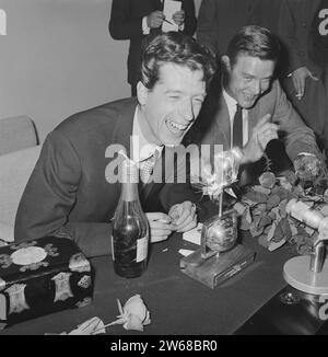 Rudi Carrell has won the silver rose. Rudi Carrell during the press conference ca. April 25, 1964 Stock Photo