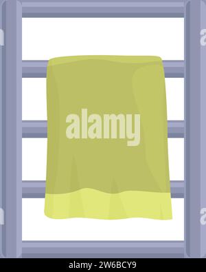 Tower home dryer icon cartoon vector. Home spa wall. Rope rack Stock Vector