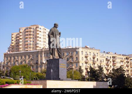 Baku. Azerbaijan. 03.05.2021. A large monument to Nariman Narimanov in the city of Baku. Stock Photo