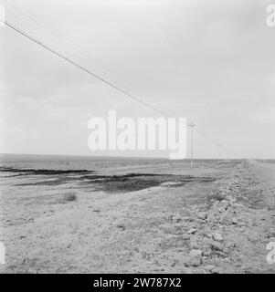 Oil slick caused by leakage from pipeline ca. 1950-1955 Stock Photo