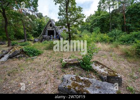 13.08.2022, Germany, Zossen, Brandenburg - Remains of the Wuensdorf bunker complex, built in 1937-39, was the headquarters of the Wehrmacht High Comma Stock Photo