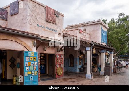 Detail of pavilions at the Epcot Center in Disney World, Florida. Stock Photo