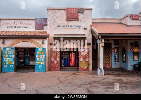 Detail of pavilions at the Epcot Center in Disney World, Florida. Stock Photo