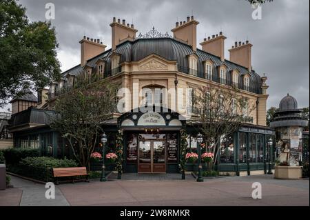 Detail of pavilions at the Epcot Center in Disney World, Florida. Stock Photo