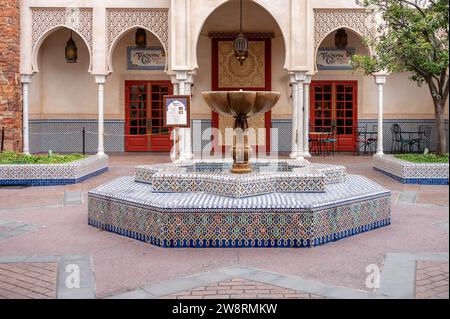 Detail of pavilions at the Epcot Center in Disney World, Florida. Stock Photo