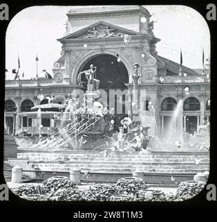 World's Columbian Exposition lantern slides, McMonnie's Fountain Stock Photo