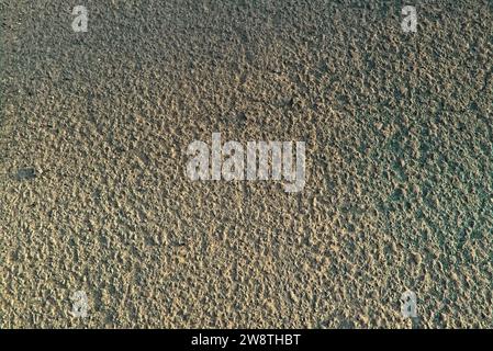close up picture of texture of plaster made of coarse sand and cement Stock Photo