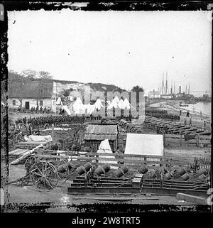 Yorktown, Va. Federal artillery park Stock Photo