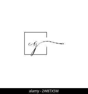 CG siganture logo concept in high quality professional design that will print well across any print media Stock Vector