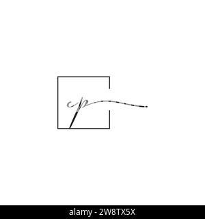 CP siganture logo concept in high quality professional design that will print well across any print media Stock Vector