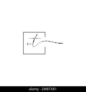 CT siganture logo concept in high quality professional design that will print well across any print media Stock Vector