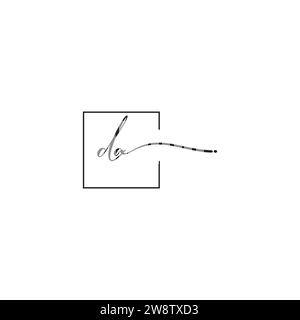 DA siganture logo concept in high quality professional design that will print well across any print media Stock Vector