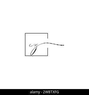 CZ siganture logo concept in high quality professional design that will print well across any print media Stock Vector