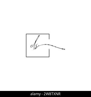 DS siganture logo concept in high quality professional design that will print well across any print media Stock Vector