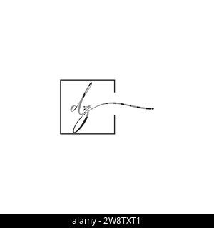 DZ siganture logo concept in high quality professional design that will print well across any print media Stock Vector