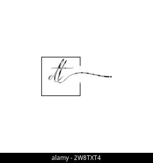 DT siganture logo concept in high quality professional design that will print well across any print media Stock Vector