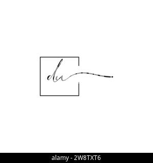 DU siganture logo concept in high quality professional design that will print well across any print media Stock Vector