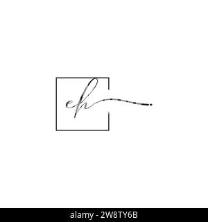 EH siganture logo concept in high quality professional design that will print well across any print media Stock Vector