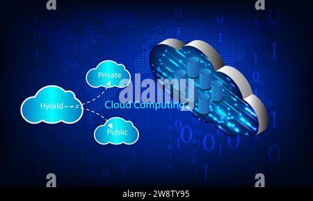 graphics vector Cloud computing concept data transfer cloud symbol for a network connections data online Stock Vector