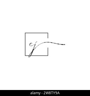 EJ siganture logo concept in high quality professional design that will print well across any print media Stock Vector