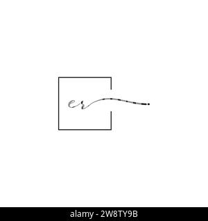 ER siganture logo concept in high quality professional design that will print well across any print media Stock Vector