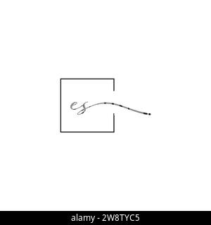 ES siganture logo concept in high quality professional design that will print well across any print media Stock Vector