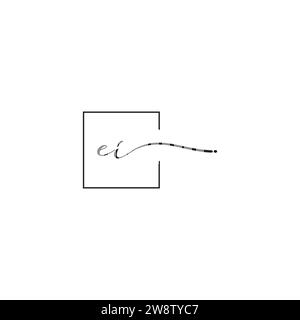 EI siganture logo concept in high quality professional design that will print well across any print media Stock Vector