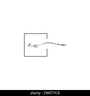 EW siganture logo concept in high quality professional design that will print well across any print media Stock Vector