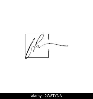 FH siganture logo concept in high quality professional design that will print well across any print media Stock Vector
