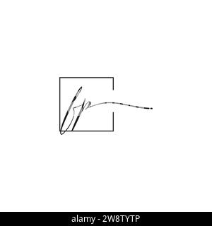 FP siganture logo concept in high quality professional design that will print well across any print media Stock Vector