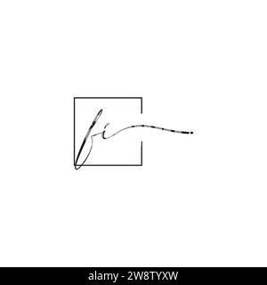 FI siganture logo concept in high quality professional design that will print well across any print media Stock Vector
