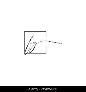 FZ siganture logo concept in high quality professional design that will print well across any print media Stock Vector