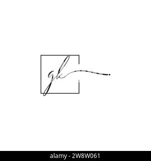 GK siganture logo concept in high quality professional design that will print well across any print media Stock Vector