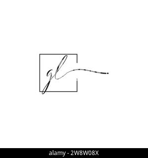 GL siganture logo concept in high quality professional design that will print well across any print media Stock Vector