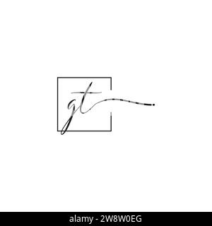 GT siganture logo concept in high quality professional design that will print well across any print media Stock Vector