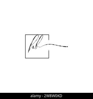 HB siganture logo concept in high quality professional design that will print well across any print media Stock Vector