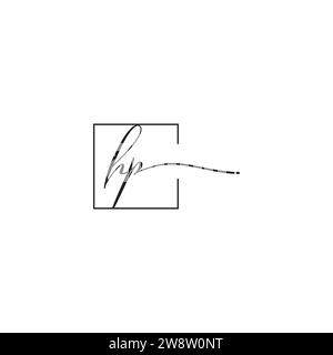 HP siganture logo concept in high quality professional design that will print well across any print media Stock Vector