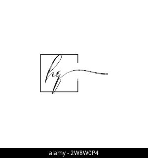 HQ siganture logo concept in high quality professional design that will print well across any print media Stock Vector