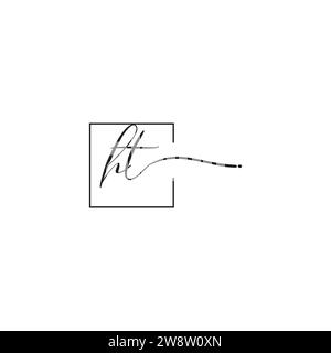 HT siganture logo concept in high quality professional design that will print well across any print media Stock Vector