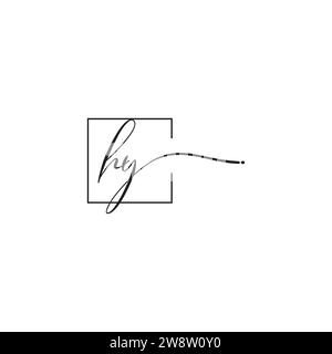 HY siganture logo concept in high quality professional design that will print well across any print media Stock Vector