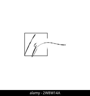 IQ siganture logo concept in high quality professional design that will print well across any print media Stock Vector