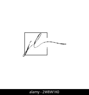 JL siganture logo concept in high quality professional design that will print well across any print media Stock Vector